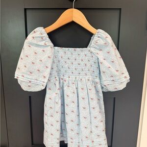 Janie and Jack Light Blue Floral Dress